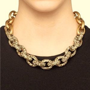 J Crew mixed pavé link necklace